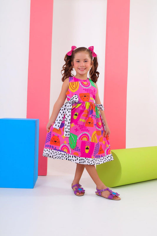 Pink Maria Dress for Girls, Ages 2-6 – Elegant and Comfortable, Perfect for Special Occasions and Everyday Wear