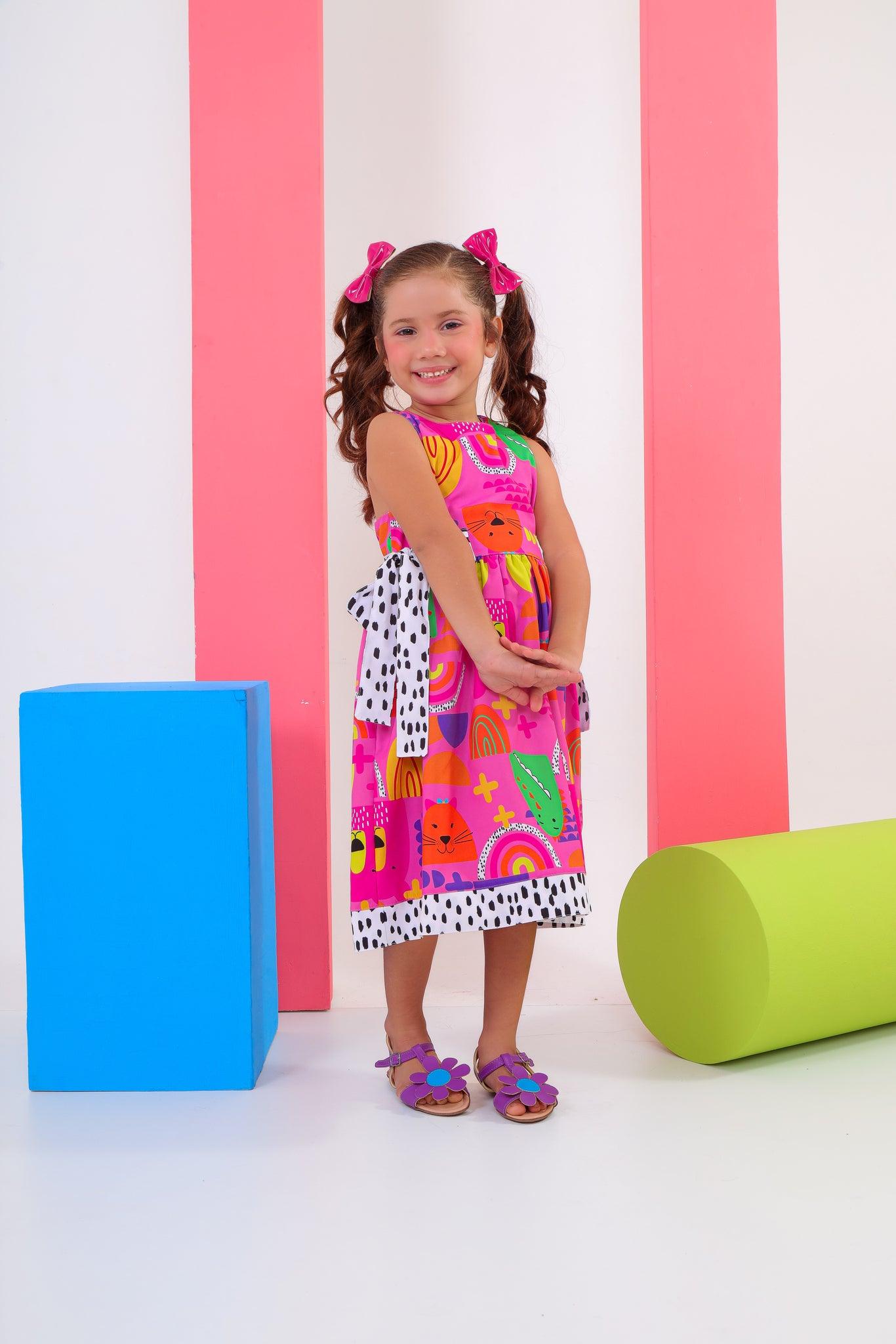 Pink Maria Dress for Girls, Ages 2-6 – Elegant and Comfortable, Perfect for Special Occasions and Everyday Wear