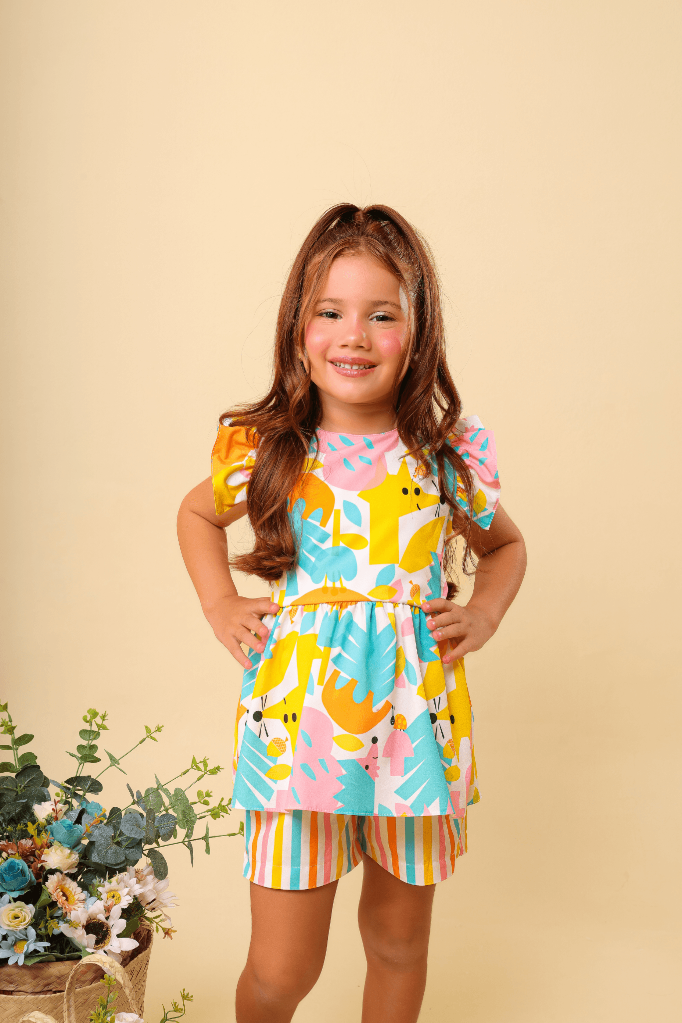 Fox Bow Set for Girls, Ages 2-8 – Adorable Two-Piece Outfit, Comfortable and Stylish, Perfect for Everyday Wear